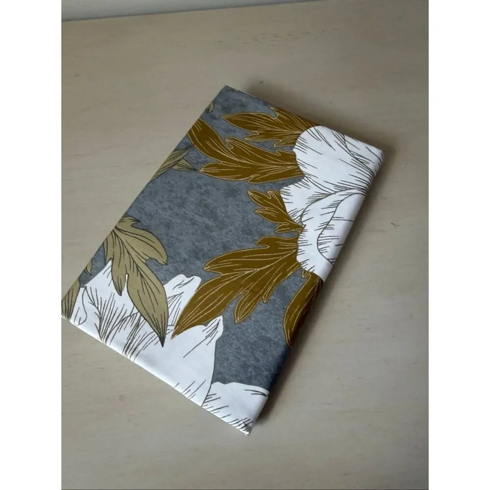 Company Store Company Cotton Grey/Gold Peonies Sateen Set of 2 Standard Shams